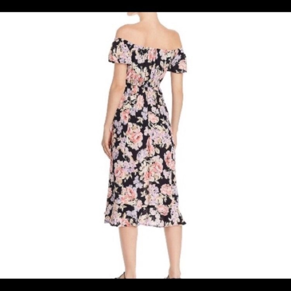 Band of Gypsies Santiago Dark Floral Midi Dress Pinup Cottage XS - Picture 4 of 10